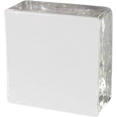 Fuchs Design Collection Crystal Classic Brique de Verre Satiné 10x10x5 cm Vue Complète (Verso Seulement) Bloc en Verre Véritable de Haute Qualité - Publicité Fuchs Design Collection Crystal Classic Brique de Verre Satiné 10x10x5 cm Vue Complète (Verso Seulement) Bloc en Verre Véritable de Haute Qualité - Publicité