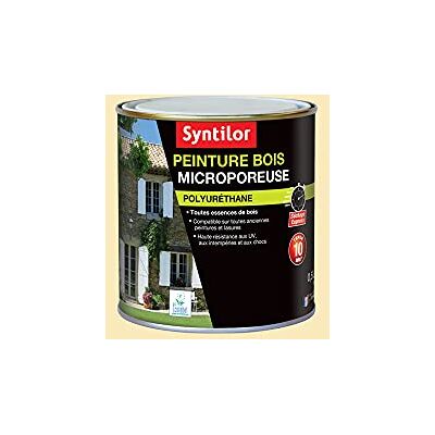 Syntilor Peinture Bois Microporeuse Ivoire Clair RAL 1015 0,5L - Publicité Syntilor Peinture Bois Microporeuse Ivoire Clair RAL 1015 0,5L - Publicité