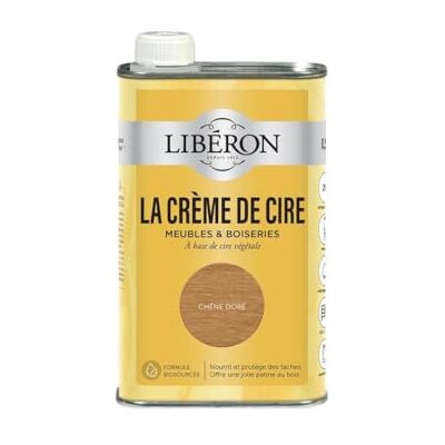 Libéron La Crème de Cire pour Bois Liquide Chêne Doré 0,5L - Publicité Libéron La Crème de Cire pour Bois Liquide Chêne Doré 0,5L - Publicité