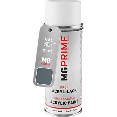 PRiME RAL 7031 Gris bleu/Blue grey mat, bombe de peinture acrylique bombe aérosol 400 ml, à séchage rapide - Publicité PRiME RAL 7031 Gris bleu/Blue grey mat, bombe de peinture acrylique bombe aérosol 400 ml, à séchage rapide - Publicité