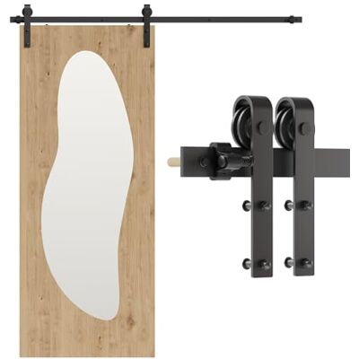 CCJH 201CM/6.6FT Kit de Porte Coulissante Poulie de Rail Suspendu SystèMe de Porte pour Portes Intérieures,pour porte simple - Publicité CCJH 201CM/6.6FT Kit de Porte Coulissante Poulie de Rail Suspendu SystèMe de Porte pour Portes Intérieures,pour porte simple - Publicité
