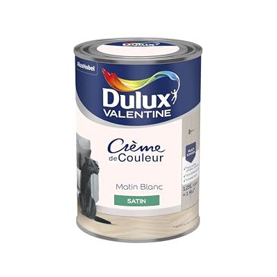 Dulux Valentine - Crème De Couleur Matin Blanc - Satin - Publicité Dulux Valentine - Crème De Couleur Matin Blanc - Satin - Publicité