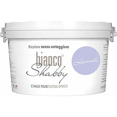 biancoShabby - Peinture à la craie opaque - Lavande - 2,5 L - Peinture - Publicité biancoShabby - Peinture à la craie opaque - Lavande - 2,5 L - Peinture - Publicité