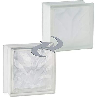 Fuchs Design Design Brique de verre Nuage clair 1 face satinée 19x19x5 cm 8 pièces - Publicité Fuchs Design Design Brique de verre Nuage clair 1 face satinée 19x19x5 cm 8 pièces - Publicité