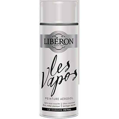Libéron Peinture aérosol Les vapos, Le Chrome, 400 ml - Publicité Libéron Peinture aérosol Les vapos, Le Chrome, 400 ml - Publicité