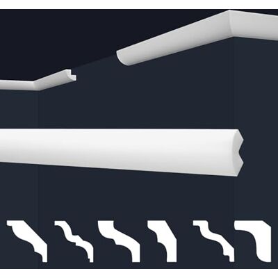 MARBET DESIGN - E-1 - 22x22mm - Blanc - Corniche - Publicité MARBET DESIGN - E-1 - 22x22mm - Blanc - Corniche - Publicité