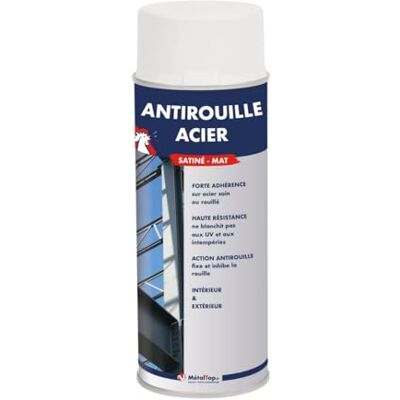 Metaltop Antirouille Acier Gris fenêtre RAL 7040 Bombe 400 ml Sous-couche de protection contre la corrosion pour fer et métal brut - Publicité Metaltop Antirouille Acier Gris fenêtre RAL 7040 Bombe 400 ml Sous-couche de protection contre la corrosion pour fer et métal brut - Publicité