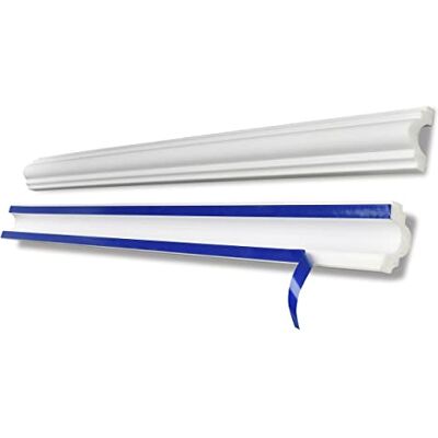 Decosa Cimaise autocollante SKFP40 (Rike) polystyrène extra dur blanc 40 mm longueur 1,5 m 10 pièces (=15 m) - Publicité Decosa Cimaise autocollante SKFP40 (Rike) polystyrène extra dur blanc 40 mm longueur 1,5 m 10 pièces (=15 m) - Publicité