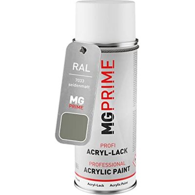 PRiME RAL 7033 Gris ciment/Cement grey Bombe aérosol 400 ml mat satiné séchage rapide - Publicité PRiME RAL 7033 Gris ciment/Cement grey Bombe aérosol 400 ml mat satiné séchage rapide - Publicité