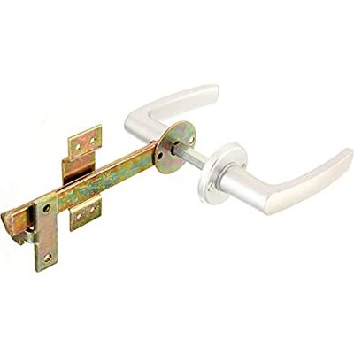 Alberts 213565 Fermeture de portail à vantail pour clôture tressée béquille et rosace en aluminium bichromatée longueur totale 170 mm - Publicité Alberts 213565 Fermeture de portail à vantail pour clôture tressée béquille et rosace en aluminium bichromatée longueur totale 170 mm - Publicité