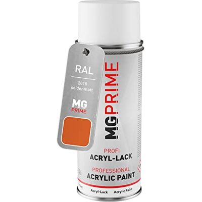 PRiME RAL 2010 Orangé de sécurité mat satiné, bombe de peinture acrylique Signal orange, bombe aérosol 400 ml, à séchage rapide - Publicité PRiME RAL 2010 Orangé de sécurité mat satiné, bombe de peinture acrylique Signal orange, bombe aérosol 400 ml, à séchage rapide - Publicité