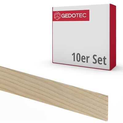 Gedotec baguettes en bois planches en bois à construire cales de bricolage 100 cm de long 10 pièces 5 x 13 mm BASIC bois polyvalent pour le bricolage d'objets divers pour l'habillage intér - Publicité Gedotec baguettes en bois planches en bois à construire cales de bricolage 100 cm de long 10 pièces 5 x 13 mm BASIC bois polyvalent pour le bricolage d'objets divers pour l'habillage intér - Publicité