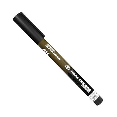AK Interactive AK REAL COLORS MARKER RCM021 OLIVE DRAB - Publicité AK Interactive AK REAL COLORS MARKER RCM021 OLIVE DRAB - Publicité