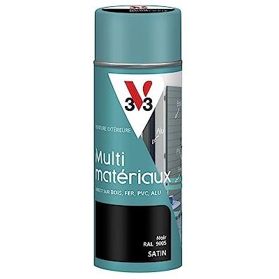 V33 Modèle 116921 - Peinture en spray multimatériaux - Noir satiné - Peinture en spray - Publicité V33 Modèle 116921 - Peinture en spray multimatériaux - Noir satiné - Peinture en spray - Publicité