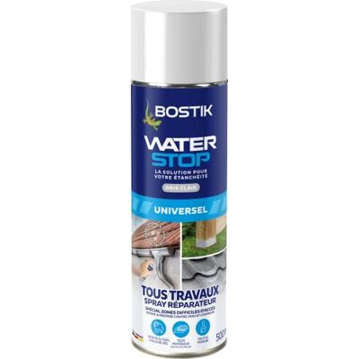 Spray d'étanchéité Bostik - Gris Clair - 500 ML - Imperméable... Publicité Spray d'étanchéité Bostik - Gris Clair - 500 ML - Imperméable... Publicité