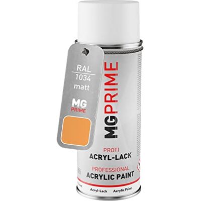 PRiME RAL 1034 Jaune pastel / Pastel yellow mat, bombe de peinture acrylique bombe aérosol 400 ml, à séchage rapide - Publicité PRiME RAL 1034 Jaune pastel / Pastel yellow mat, bombe de peinture acrylique bombe aérosol 400 ml, à séchage rapide - Publicité