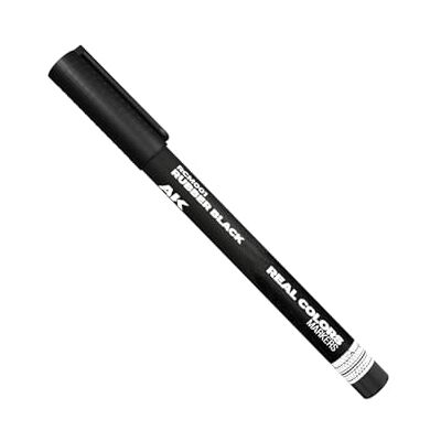 AK Interactive AK REAL COLORS MARKER RCM001 RUBBER BLACK - Publicité AK Interactive AK REAL COLORS MARKER RCM001 RUBBER BLACK - Publicité
