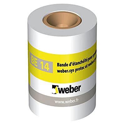 Weber bande d'etancheite BE 14 pour une étanchéité fiable des joints de mouvement, des angles et des raccords entre sol et mur - Publicité Weber bande d'etancheite BE 14 pour une étanchéité fiable des joints de mouvement, des angles et des raccords entre sol et mur - Publicité