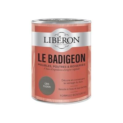 Libéron Le Badigeon meubles, poutres et boiseries, Gris fusain 250ml - Publicité Libéron Le Badigeon meubles, poutres et boiseries, Gris fusain 250ml - Publicité