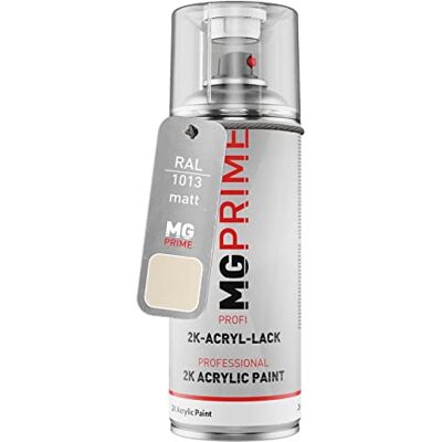 PRiME RAL 1013 Blanc perlé/Oyster white mat acrylique bombe aérosol 2C 400ml séchage rapide - Publicité PRiME RAL 1013 Blanc perlé/Oyster white mat acrylique bombe aérosol 2C 400ml séchage rapide - Publicité