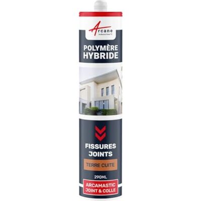 ARCANE INDUSTRIES Mastic d'Étanchéité, Joint Extérieur, Fissure 290 ml x 1 Terre Cuite Rebouche les Fissures, Joints et Collage Étanches, Adhère sur Béton, Pierre, Bois et Métal, Int/Ext - Publicité ARCANE INDUSTRIES Mastic d'Étanchéité, Joint Extérieur, Fissure 290 ml x 1 Terre Cuite Rebouche les Fissures, Joints et Collage Étanches, Adhère sur Béton, Pierre, Bois et Métal, Int/Ext - Publicité