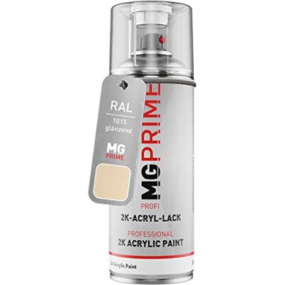 PRiME RAL 1015 Ivoire clair brillant, bombe de peinture acrylique 2K Light ivory, bombe aérosol 400 ml, à séchage rapide - Publicité PRiME RAL 1015 Ivoire clair brillant, bombe de peinture acrylique 2K Light ivory, bombe aérosol 400 ml, à séchage rapide - Publicité