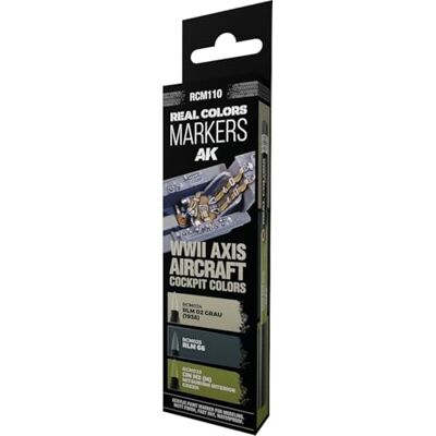 AK Interactive AK REAL COLORS MARKER SET RCM110 WWII AXIS AIRCRAFT COCKPIT COLORS (3pcs) - Publicité AK Interactive AK REAL COLORS MARKER SET RCM110 WWII AXIS AIRCRAFT COCKPIT COLORS (3pcs) - Publicité