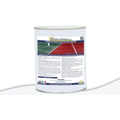 MATPRO Peinture résine pour bitume enrobé 12 Kg Blanc - Publicité MATPRO Peinture résine pour bitume enrobé 12 Kg Blanc - Publicité