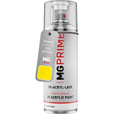 PRiME Pantone 102C Yellow brillant, bombe de peinture acrylique 2K bombe aérosol 400 ml, à séchage rapide - Publicité PRiME Pantone 102C Yellow brillant, bombe de peinture acrylique 2K bombe aérosol 400 ml, à séchage rapide - Publicité