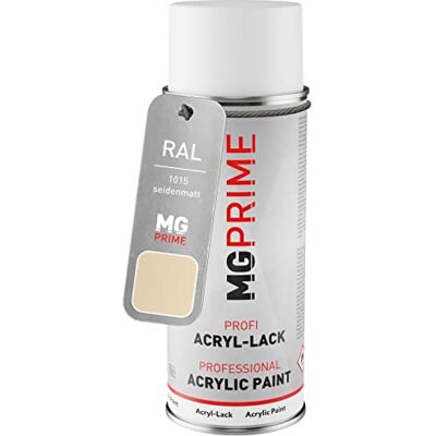 PRiME RAL 1015 Ivoire clair/Light ivory Bombe aérosol 400 ml mat satiné séchage rapide - Publicité PRiME RAL 1015 Ivoire clair/Light ivory Bombe aérosol 400 ml mat satiné séchage rapide - Publicité