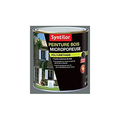 Syntilor - peinture bois microporeuse - gris basalte - satin - Paint - Publicité Syntilor - peinture bois microporeuse - gris basalte - satin - Paint - Publicité