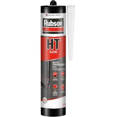 Rubson HT, Mastic Silicone Hautes Températures, Cartouche 300 ml, Rouge Mastic Haute température, Résiste jusqu'à 300°C en pointe, 260°C en service, Multi-supports, Étanche, Prise rapide - Publicité Rubson HT, Mastic Silicone Hautes Températures, Cartouche 300 ml, Rouge Mastic Haute température, Résiste jusqu'à 300°C en pointe, 260°C en service, Multi-supports, Étanche, Prise rapide - Publicité