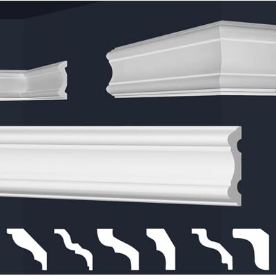Marbet Design plinthes XPS polystyrène blanc plinthes murales stucco décoratif plinthes E (40 mètres / 20 plinthes E-30) - Publicité Marbet Design plinthes XPS polystyrène blanc plinthes murales stucco décoratif plinthes E (40 mètres / 20 plinthes E-30) - Publicité
