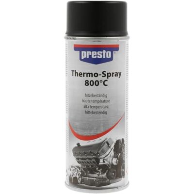 PRESTO - Thermo800 - Noir mat - 400 ml - Aérosol haute température - Publicité PRESTO - Thermo800 - Noir mat - 400 ml - Aérosol haute température - Publicité