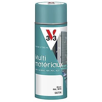 V33 116914 Peinture en spray multimatière - Satängblanc - 400ml - Publicité V33 116914 Peinture en spray multimatière - Satängblanc - 400ml - Publicité