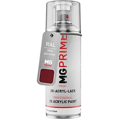 PRiME RAL 3004 Rouge pourpre/Purple red brillant acrylique bombe aérosol 2C 400ml séchage rapide - Publicité PRiME RAL 3004 Rouge pourpre/Purple red brillant acrylique bombe aérosol 2C 400ml séchage rapide - Publicité