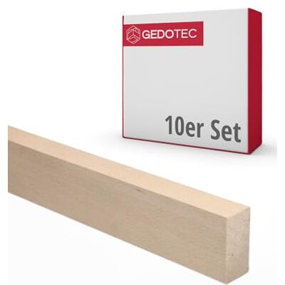 Gedotec Baguettes en bois pour bricoler et construire en hêtre 95 cm 10 pièces 8x45x950 mm BASIC polyvalent pour bricoler et construire des objets divers - Publicité Gedotec Baguettes en bois pour bricoler et construire en hêtre 95 cm 10 pièces 8x45x950 mm BASIC polyvalent pour bricoler et construire des objets divers - Publicité