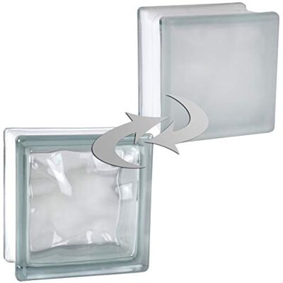 Fuchs Design 5 pièce FUCHS briques de verre nuage incolore 1 face satinée 14,5x14,5x8 cm - Publicité Fuchs Design 5 pièce FUCHS briques de verre nuage incolore 1 face satinée 14,5x14,5x8 cm - Publicité