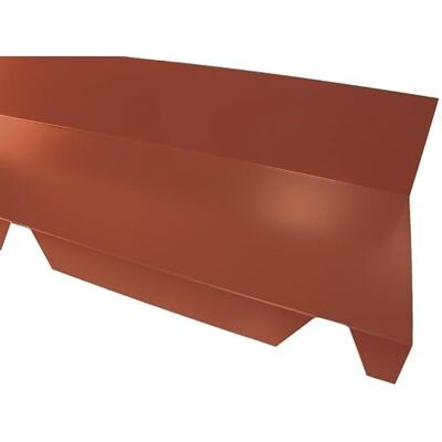 MCCOVER Faitière crantée contre mur pour bac acier 1045 Rouge 8012, H.120 mm, l.225 mm, L.2100mm - Publicité MCCOVER Faitière crantée contre mur pour bac acier 1045 Rouge 8012, H.120 mm, l.225 mm, L.2100mm - Publicité