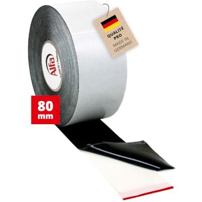 Alfa 708 Bande de protection lambourde, 1 pièce, 80 mm x 20 m, ruban de protection en caoutchouc d'EPDM - Publicité Alfa 708 Bande de protection lambourde, 1 pièce, 80 mm x 20 m, ruban de protection en caoutchouc d'EPDM - Publicité
