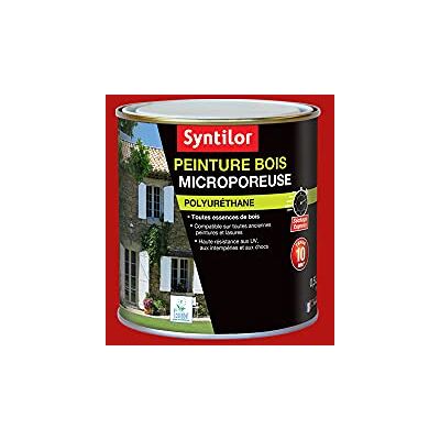 Syntilor Peinture Bois Microporeuse Rouge Feu RAL 3000 0,5L - Publicité Syntilor Peinture Bois Microporeuse Rouge Feu RAL 3000 0,5L - Publicité
