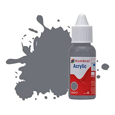 Humbrol - DB0145 - Gris moyen - Acrylique mat - Peinture - Publicité Humbrol - DB0145 - Gris moyen - Acrylique mat - Peinture - Publicité