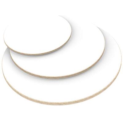 AUPROTEC Plateau de Table 18mm rond Ø 500 mm blanc Contreplaqué revêtu en mélamine 20cm-148cm au choix Panneau de Contreplaqué en Bouleau - Publicité AUPROTEC Plateau de Table 18mm rond Ø 500 mm blanc Contreplaqué revêtu en mélamine 20cm-148cm au choix Panneau de Contreplaqué en Bouleau - Publicité