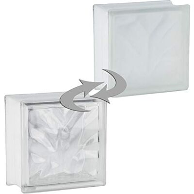 Fuchs Design Basic Brique de verre Nuage clair 1 face satinée 19x19x10 cm 4 pièces - Publicité Fuchs Design Basic Brique de verre Nuage clair 1 face satinée 19x19x10 cm 4 pièces - Publicité
