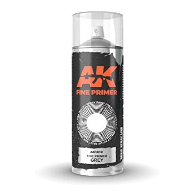 AK Interactive AK SPRAY AK1010 Fine Primer Grey (400ml) (2 nozzles) - Publicité AK Interactive AK SPRAY AK1010 Fine Primer Grey (400ml) (2 nozzles) - Publicité