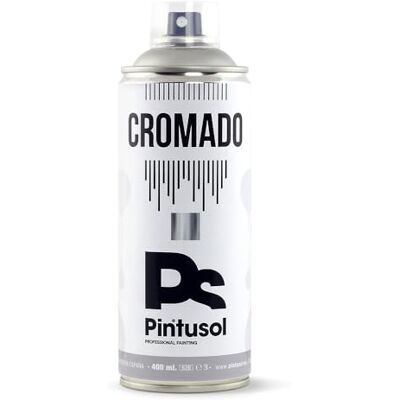 PINTUSOL Bombe Peinture Chrome, Finition Chromée Argent, Résistant aux UV Haute Opacité, Application facile, Multisurface Bois Métal Plastique, Spray Professionnel Acrylique Aluminium 400ml - Publicité PINTUSOL Bombe Peinture Chrome, Finition Chromée Argent, Résistant aux UV Haute Opacité, Application facile, Multisurface Bois Métal Plastique, Spray Professionnel Acrylique Aluminium 400ml - Publicité