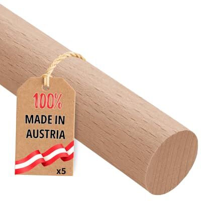 Gedotec Tige ronde en hetre lisse tiges en bois batons de bricolage 20 x 2000 mm lot de 5 tiges en hetre a bricoler tige en bois massif batonnets - Publicité Gedotec Tige ronde en hetre lisse tiges en bois batons de bricolage 20 x 2000 mm lot de 5 tiges en hetre a bricoler tige en bois massif batonnets - Publicité