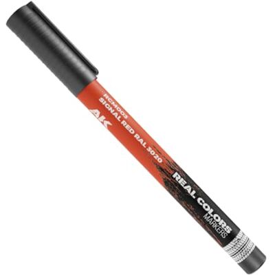 AK Interactive AK REAL COLORS MARKER RCM003 SIGNAL RED RAL 3020 - Publicité AK Interactive AK REAL COLORS MARKER RCM003 SIGNAL RED RAL 3020 - Publicité