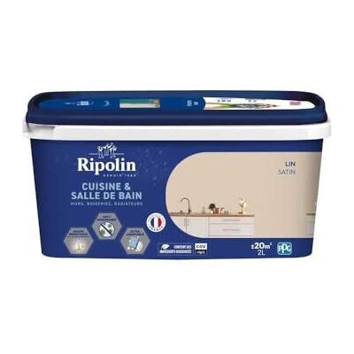 RIPOLIN Lin Peinture pour murs - Murs, Boiseries, Plafonds, Radiateurs - Publicité RIPOLIN Lin Peinture pour murs - Murs, Boiseries, Plafonds, Radiateurs - Publicité