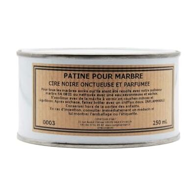 ART Patine (0003) pour Marbre Brillant, Cire de Brillance, Effet pour Sol en Marbre (Noir, 250mL) - Publicité ART Patine (0003) pour Marbre Brillant, Cire de Brillance, Effet pour Sol en Marbre (Noir, 250mL) - Publicité
